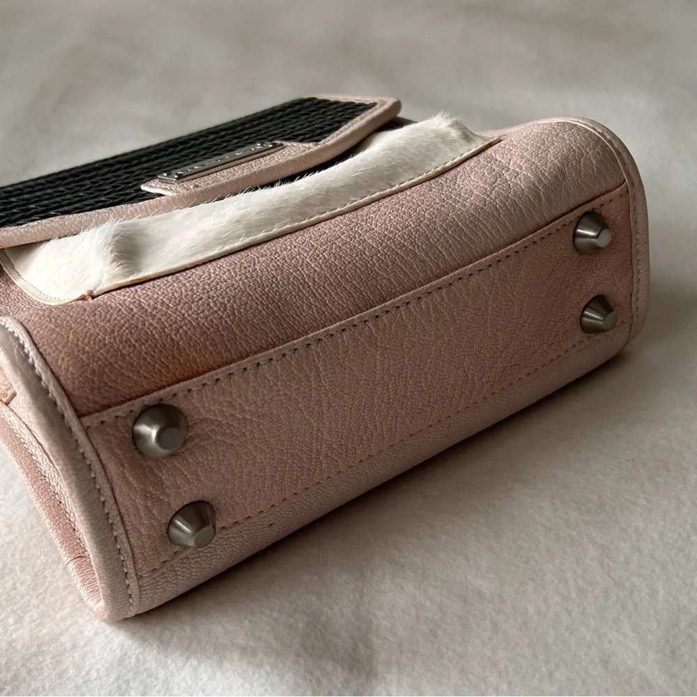 Adrianne Landau lamb skin/ calf skin Leather crossbody bag - Picture 4 of 7